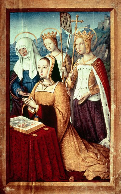 Ms lat 9474 f.3v Anna di Bretagna con Sant